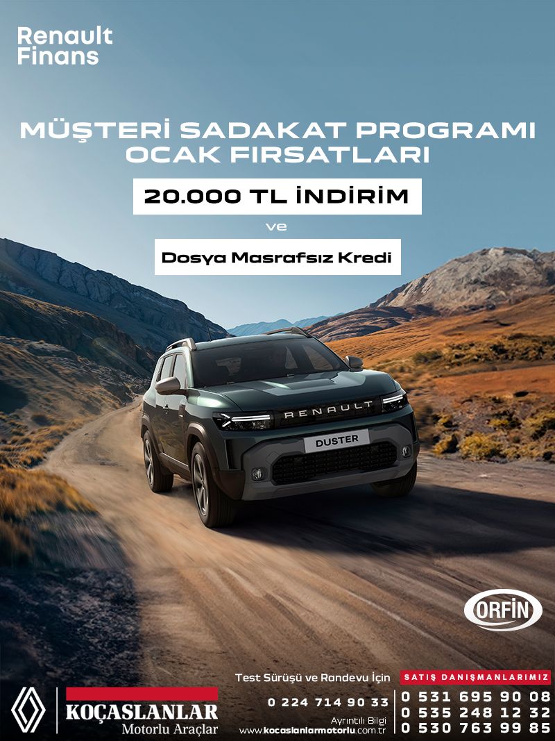 Renault Finans Müşteri Sadakat Programı Ocak fırsatlarıyla tanışın!
